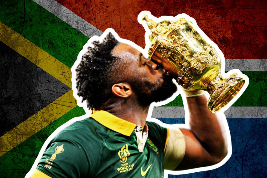 Siya Kolisi World Cup Trophy Kiss